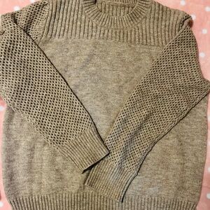 New Women’s Knit Crewneck Sweater - Brown